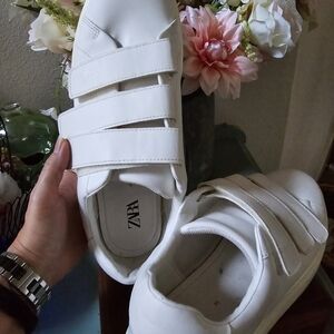 Mens Zara velcro leather sneakers size 45 usa 12